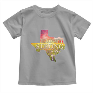 Hill Country Strong Texas Toddler T Shirt Sunset Bluebonnet Resilience TS02 Sport Gray Print Your Wear