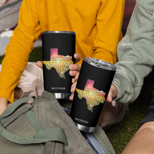 Hill Country Strong Texas Tumbler Cup Sunset Bluebonnet Resilience TS02 Print Your Wear