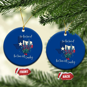 For the Love of the Texas Hill Country Ceramic Ornament Bluebonnet Floral Patriotic Flag TS02 1pc Blue Print Your Wear