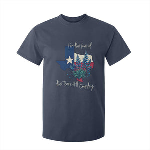 For the Love of the Texas Hill Country T Shirt For Kid Bluebonnet Floral Patriotic Flag TS02 Navy Print Your Wear