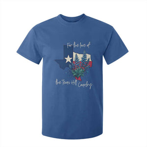 For the Love of the Texas Hill Country T Shirt For Kid Bluebonnet Floral Patriotic Flag TS02 Royal Blue Print Your Wear
