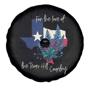 For the Love of the Texas Hill Country Spare Tire Cover Bluebonnet Floral Patriotic Flag TS02 Print Your Wear