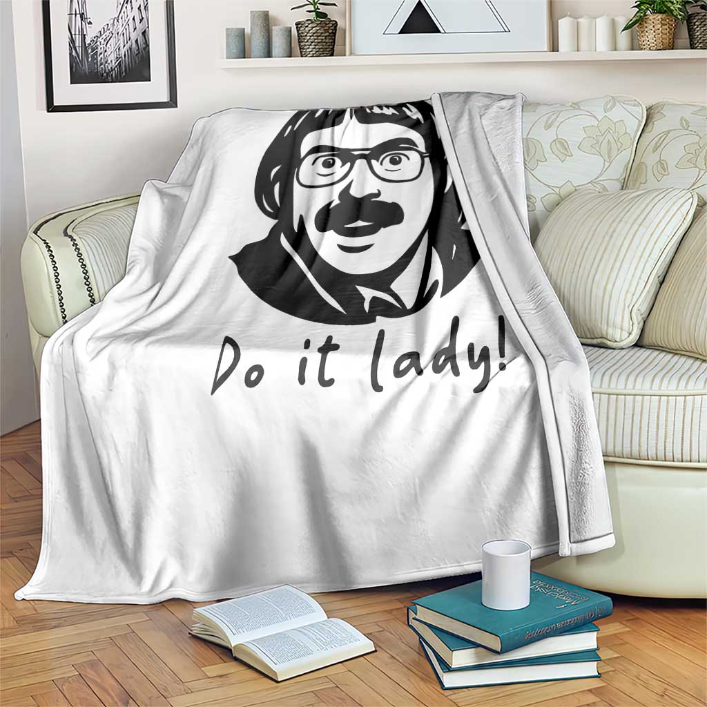 Funny Do It Lady Throw Blanket Mustache Guy Meme Parody TS02 Print Your Wear