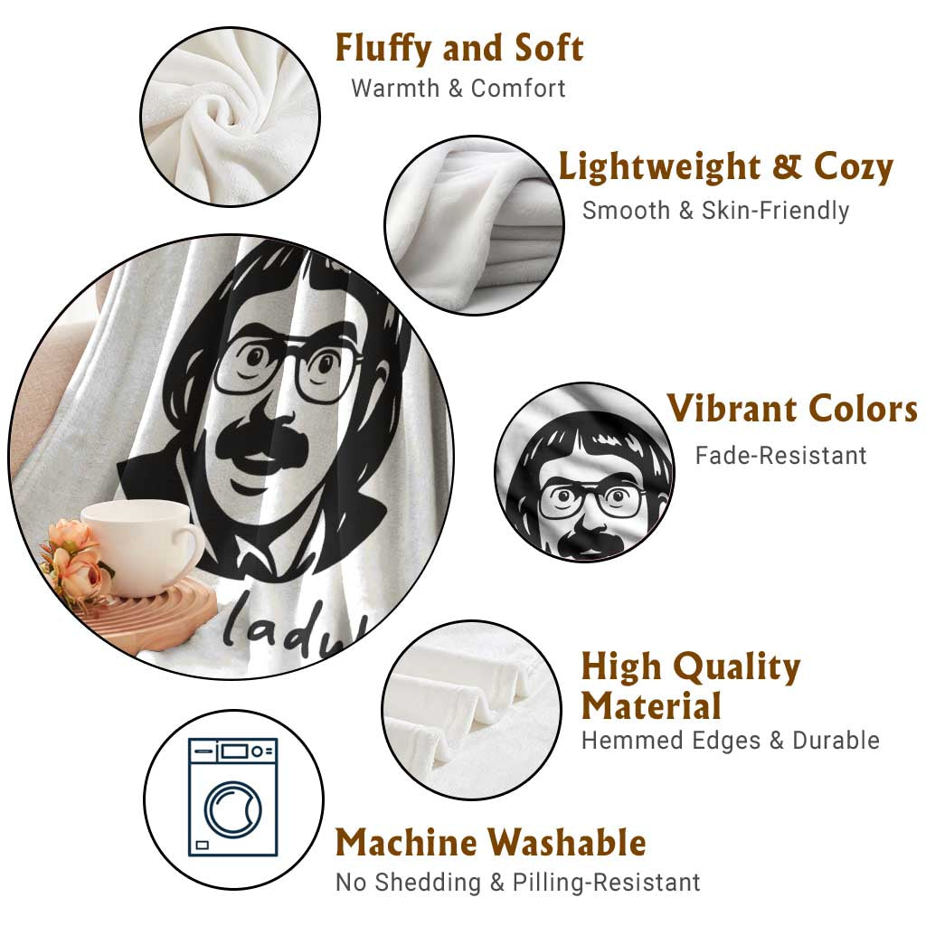 Funny Do It Lady Throw Blanket Mustache Guy Meme Parody TS02 Print Your Wear