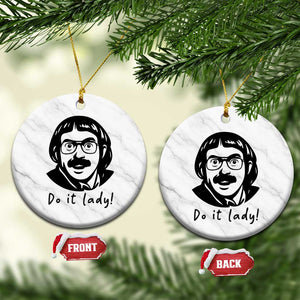Funny Do It Lady Ceramic Ornament Mustache Guy Meme Parody TS02 1pc White Marble Print Your Wear