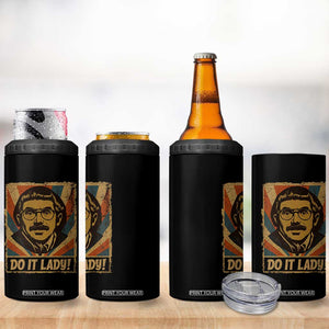 Funny Do It Lady Vintage 4 in 1 Can Cooler Tumbler Retro 70s Mustache Guy Meme Parody TS02 Print Your Wear