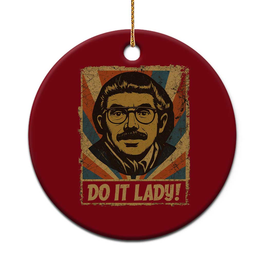 Funny Do It Lady Vintage Ceramic Ornament Retro 70s Mustache Guy Meme Parody TS02 1pc Red Print Your Wear