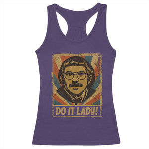 Funny Do It Lady Vintage Racerback Tank Top Retro 70s Mustache Guy Meme Parody TS02 Purple Print Your Wear