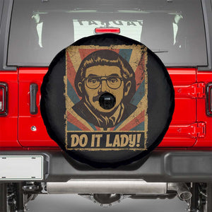 Funny Do It Lady Vintage Spare Tire Cover Retro 70s Mustache Guy Meme Parody TS02 Black Print Your Wear
