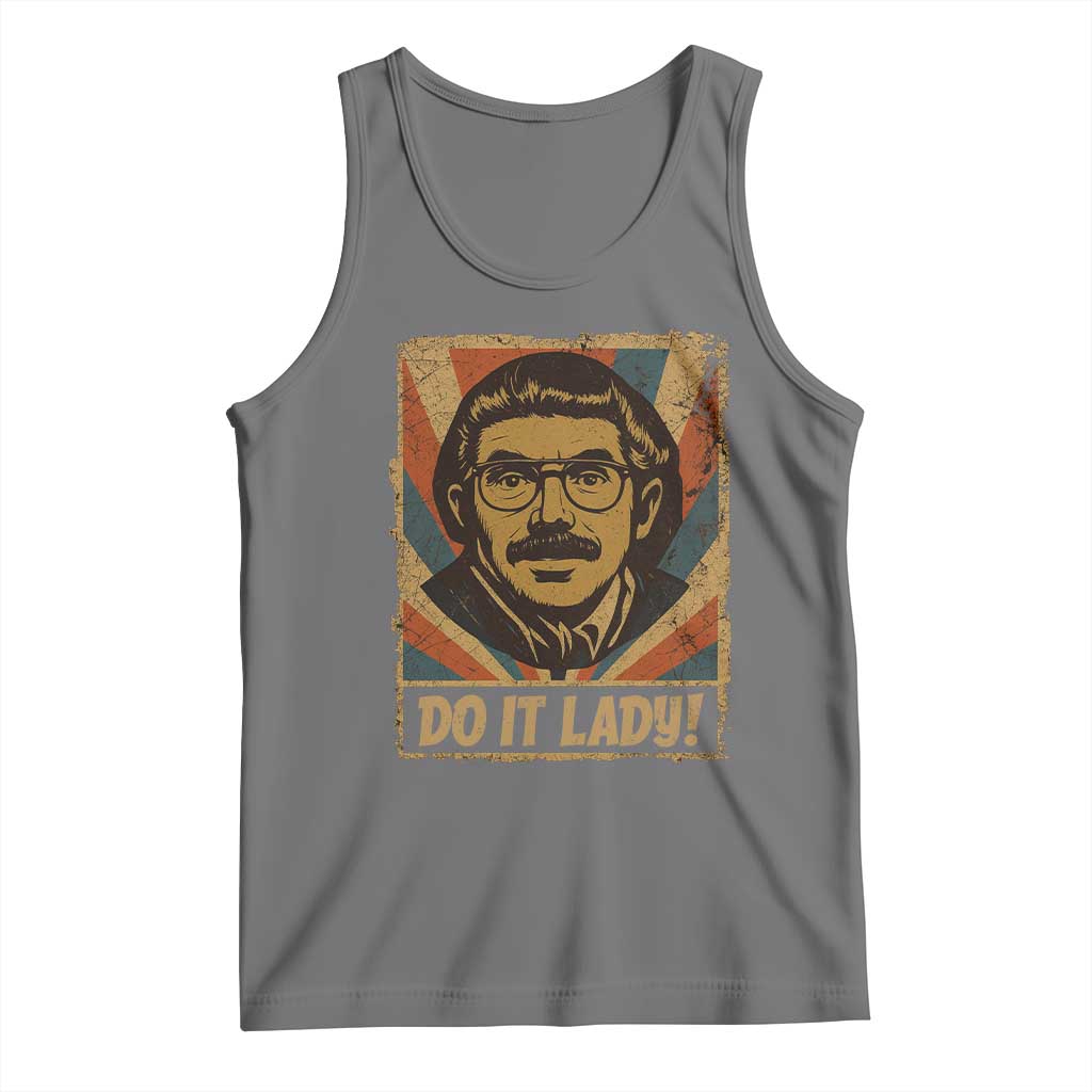 Funny Do It Lady Vintage Tank Top Retro 70s Mustache Guy Meme Parody TS02 Black Heather Print Your Wear