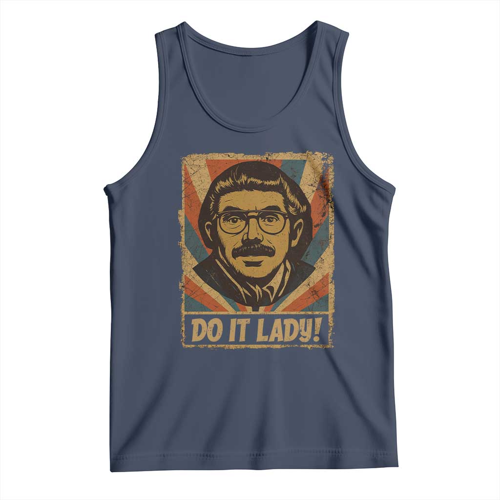 Funny Do It Lady Vintage Tank Top Retro 70s Mustache Guy Meme Parody TS02 Navy Print Your Wear