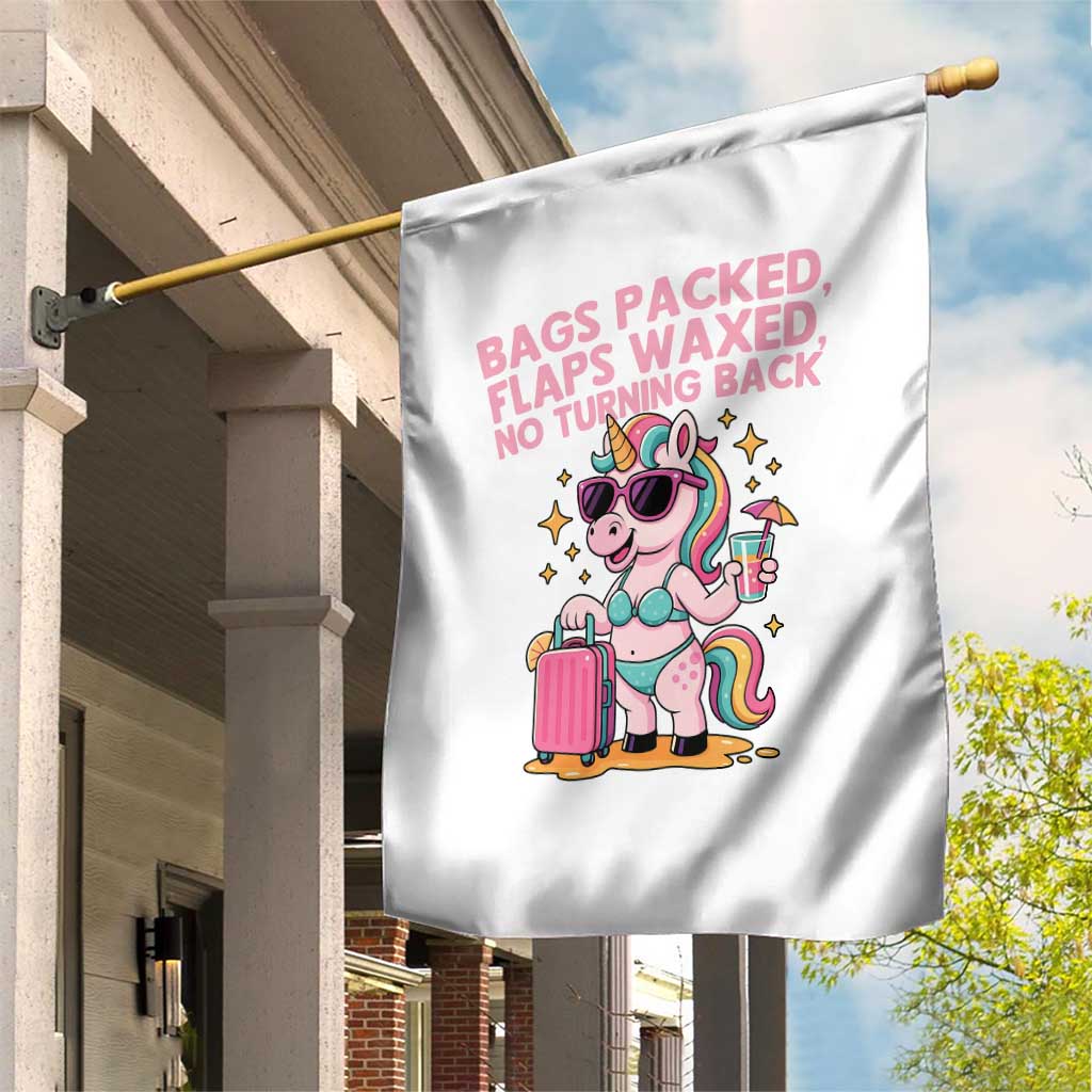 Funny Girls Trip Unicorn Garden Flag Bags Packed Flaps Waxed No Turning Back Bikini Vacation Bachelorette TS02 Print Your Wear
