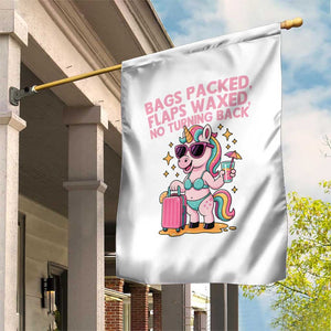 Funny Girls Trip Unicorn Garden Flag Bags Packed Flaps Waxed No Turning Back Bikini Vacation Bachelorette TS02 Print Your Wear