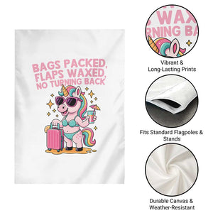 Funny Girls Trip Unicorn Garden Flag Bags Packed Flaps Waxed No Turning Back Bikini Vacation Bachelorette TS02 Print Your Wear