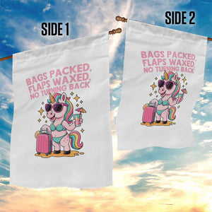 Funny Girls Trip Unicorn Garden Flag Bags Packed Flaps Waxed No Turning Back Bikini Vacation Bachelorette TS02 Print Your Wear