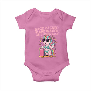 Funny Girls Trip Unicorn Baby Onesie Bags Packed Flaps Waxed No Turning Back Bikini Vacation Bachelorette TS02 Azalea Print Your Wear