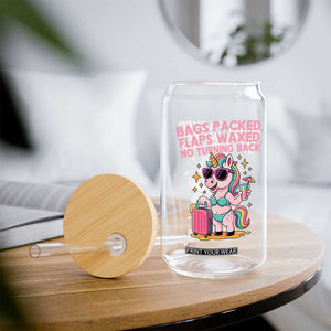 Funny Girls Trip Unicorn Glass Can Bags Packed Flaps Waxed No Turning Back Bikini Vacation Bachelorette TS02 Print Your Wear