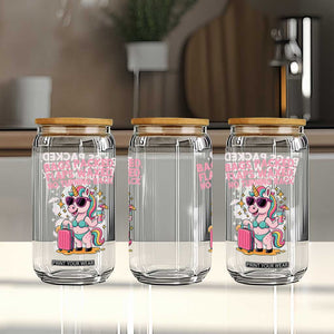 Funny Girls Trip Unicorn Glass Can Bags Packed Flaps Waxed No Turning Back Bikini Vacation Bachelorette TS02 Print Your Wear