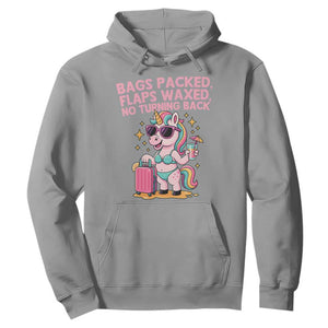 Funny Girls Trip Unicorn Hoodie Bags Packed Flaps Waxed No Turning Back Bikini Vacation Bachelorette TS02 Sport Gray Print Your Wear