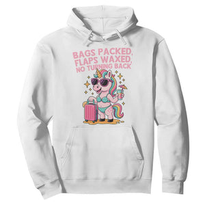 Funny Girls Trip Unicorn Hoodie Bags Packed Flaps Waxed No Turning Back Bikini Vacation Bachelorette TS02 White Print Your Wear