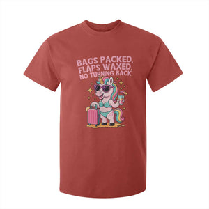 Funny Girls Trip Unicorn T Shirt For Kid Bags Packed Flaps Waxed No Turning Back Bikini Vacation Bachelorette TS02 Red Print Your Wear
