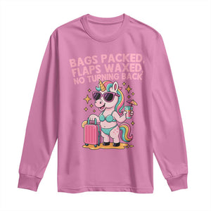 Funny Girls Trip Unicorn Long Sleeve Shirt Bags Packed Flaps Waxed No Turning Back Bikini Vacation Bachelorette TS02 Azalea Print Your Wear