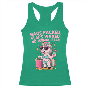Funny Girls Trip Unicorn Racerback Tank Top Bags Packed Flaps Waxed No Turning Back Bikini Vacation Bachelorette TS02 Irish Green Print Your Wear