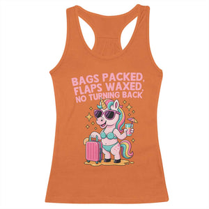 Funny Girls Trip Unicorn Racerback Tank Top Bags Packed Flaps Waxed No Turning Back Bikini Vacation Bachelorette TS02 Orange Print Your Wear