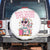 Funny Girls Trip Unicorn Spare Tire Cover Bags Packed Flaps Waxed No Turning Back Bikini Vacation Bachelorette TS02 No hole White Print Your Wear