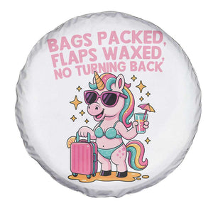 Funny Girls Trip Unicorn Spare Tire Cover Bags Packed Flaps Waxed No Turning Back Bikini Vacation Bachelorette TS02 Print Your Wear