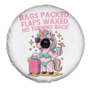 Funny Girls Trip Unicorn Spare Tire Cover Bags Packed Flaps Waxed No Turning Back Bikini Vacation Bachelorette TS02 Print Your Wear