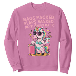 Funny Girls Trip Unicorn Sweatshirt Bags Packed Flaps Waxed No Turning Back Bikini Vacation Bachelorette TS02 Azalea Print Your Wear