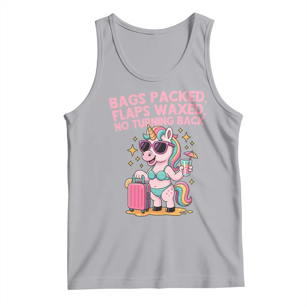 Funny Girls Trip Unicorn Tank Top Bags Packed Flaps Waxed No Turning Back Bikini Vacation Bachelorette TS02 Athletic Heather Print Your Wear