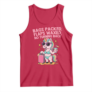 Funny Girls Trip Unicorn Tank Top Bags Packed Flaps Waxed No Turning Back Bikini Vacation Bachelorette TS02 Red Print Your Wear