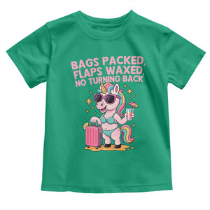 Funny Girls Trip Unicorn Toddler T Shirt Bags Packed Flaps Waxed No Turning Back Bikini Vacation Bachelorette TS02 Irish Green Print Your Wear