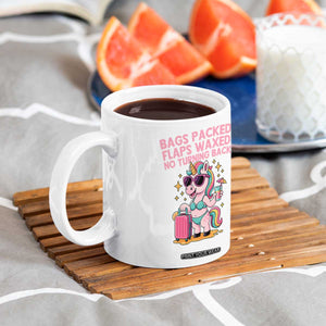 Funny Girls Trip Unicorn Coffee Mug Bags Packed Flaps Waxed No Turning Back Bikini Vacation Bachelorette TS02 Print Your Wear