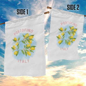 Portofino Italy Lemons Garden Flag Vintage Coastal Europe Travel Summer Vibe Aesthetic TS02 Print Your Wear