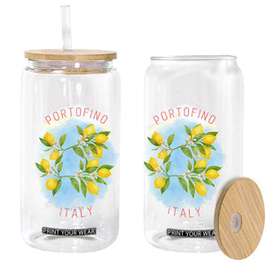 Portofino Italy Lemons Glass Can Vintage Coastal Europe Travel Summer Vibe Aesthetic TS02 Print Your Wear