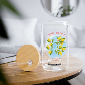 Portofino Italy Lemons Glass Can Vintage Coastal Europe Travel Summer Vibe Aesthetic TS02 Print Your Wear