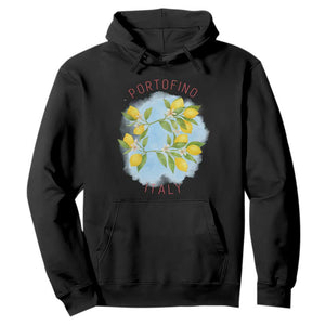 Portofino Italy Lemons Hoodie Vintage Coastal Europe Travel Summer Vibe Aesthetic TS02 Black Print Your Wear