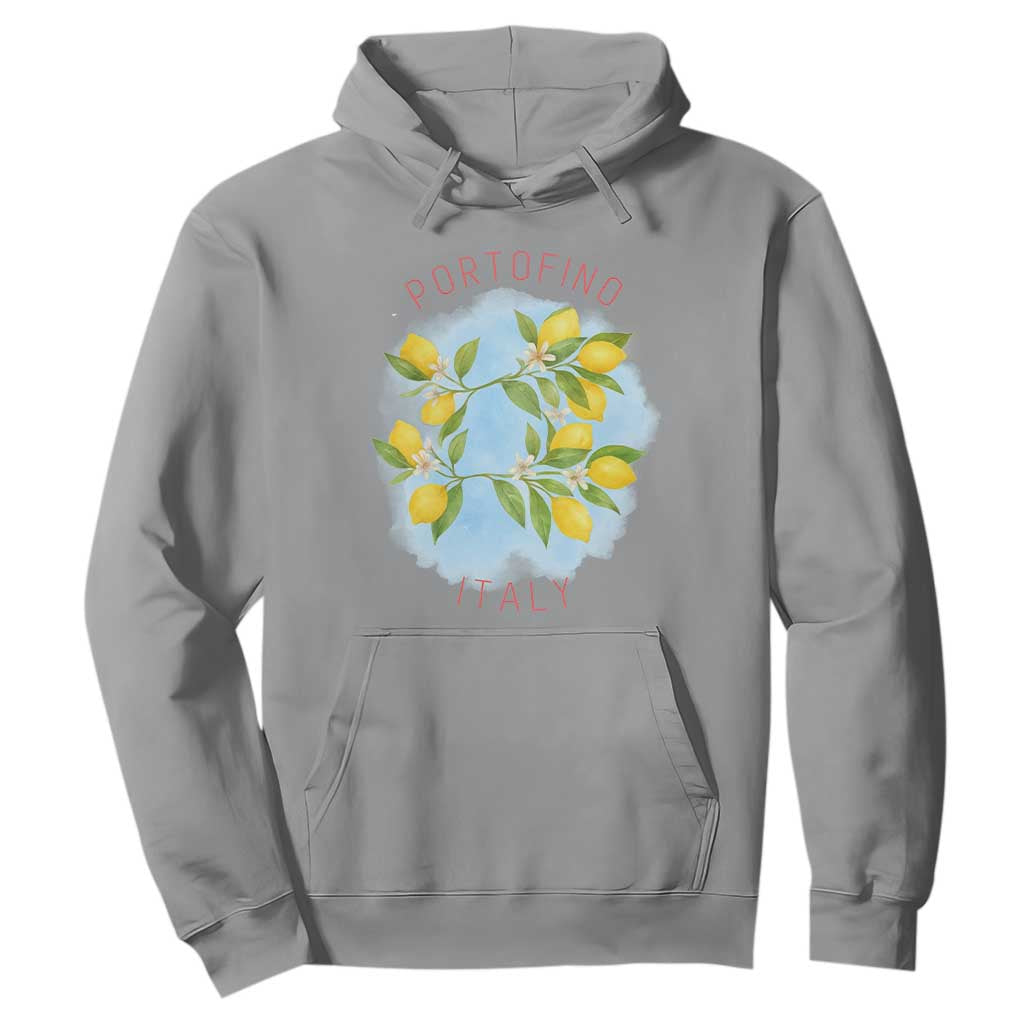 Portofino Italy Lemons Hoodie Vintage Coastal Europe Travel Summer Vibe Aesthetic TS02 Sport Gray Print Your Wear