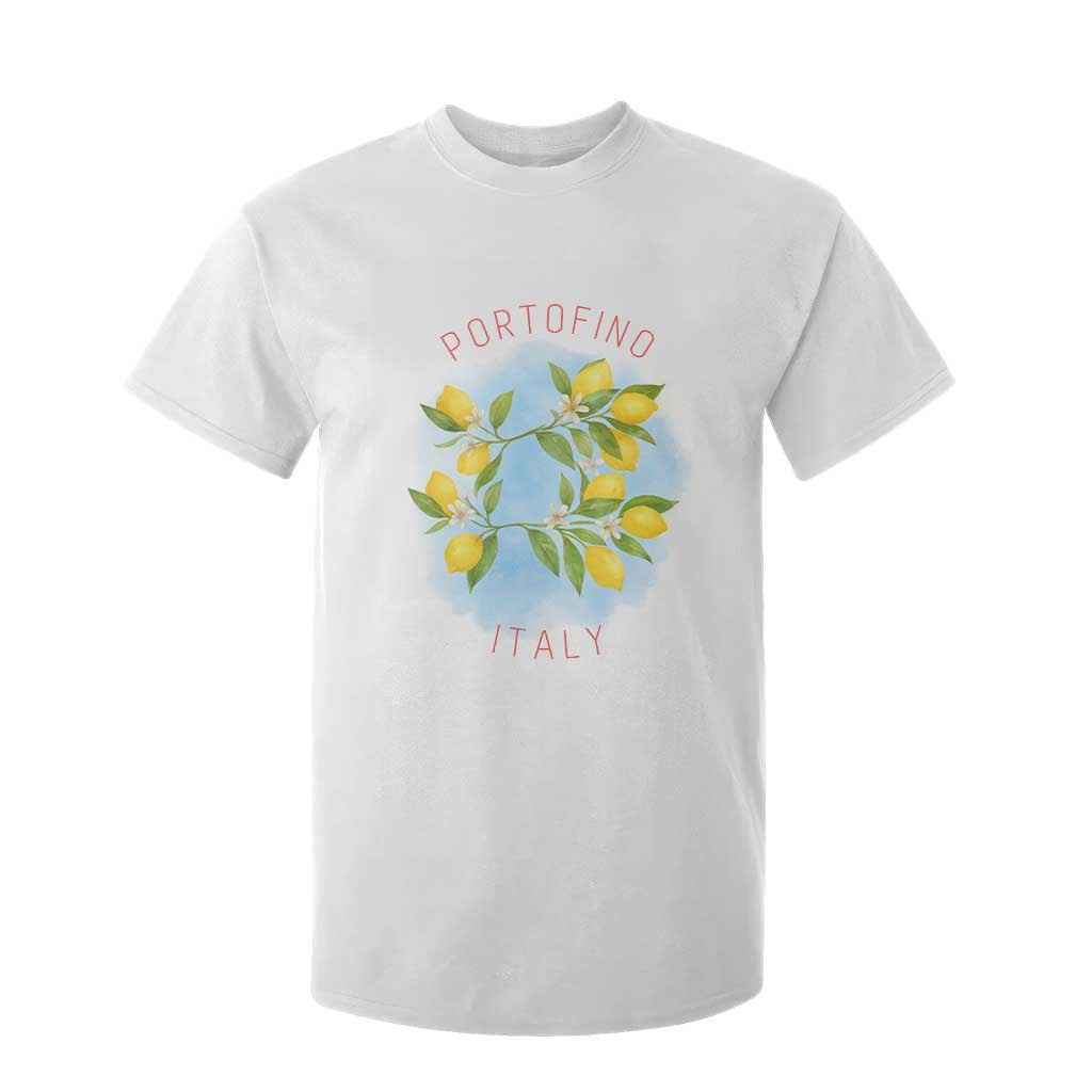 Portofino Italy Lemons T Shirt For Kid Vintage Coastal Europe Travel Summer Vibe Aesthetic TS02 White Print Your Wear