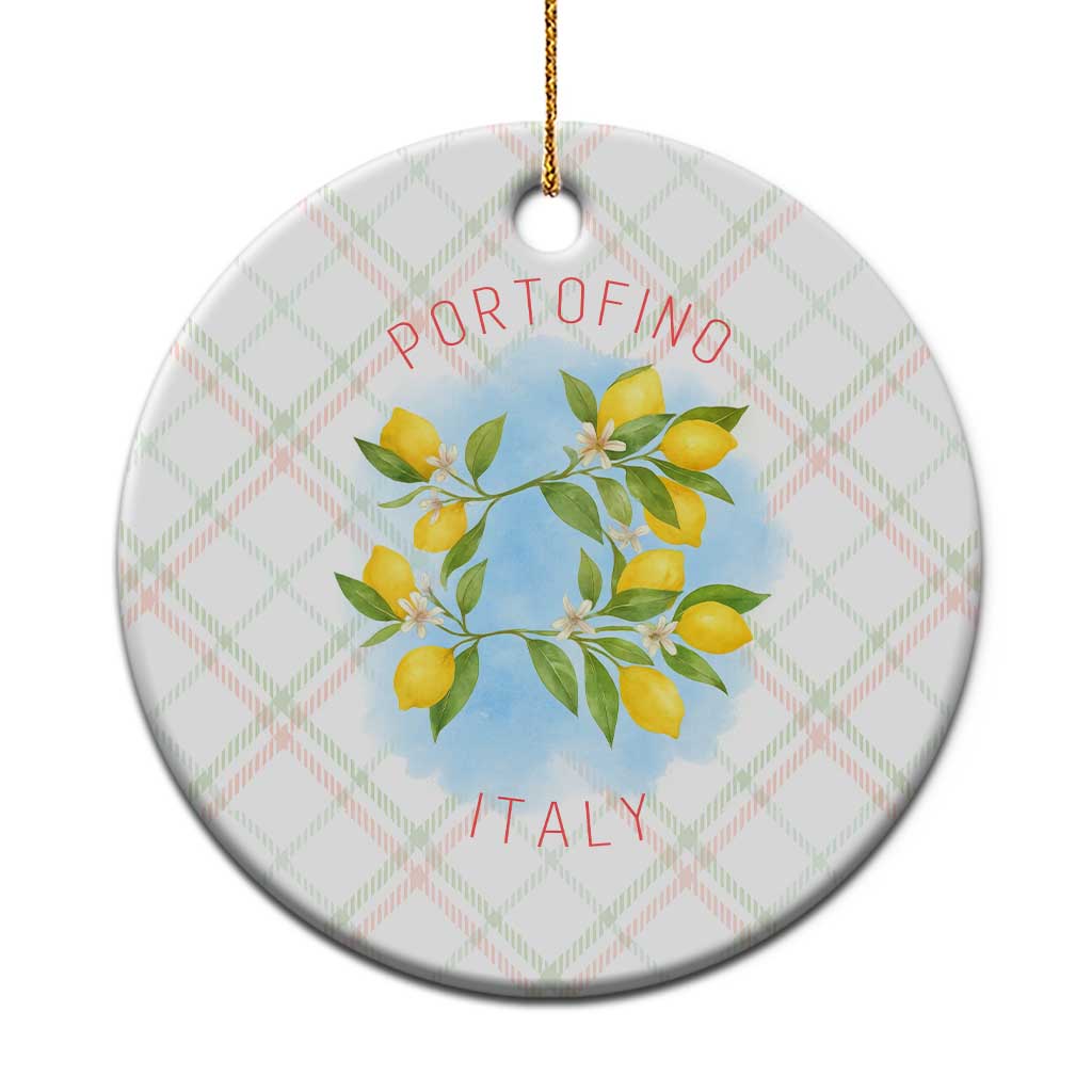 Portofino Italy Lemons Ceramic Ornament Vintage Coastal Europe Travel Summer Vibe Aesthetic TS02 1pc Christmas Plaid Print Your Wear
