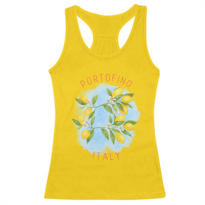 Portofino Italy Lemons Racerback Tank Top Vintage Coastal Europe Travel Summer Vibe Aesthetic TS02 Daisy Print Your Wear