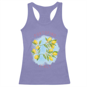 Portofino Italy Lemons Racerback Tank Top Vintage Coastal Europe Travel Summer Vibe Aesthetic TS02 Violet Print Your Wear