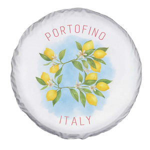 Portofino Italy Lemons Spare Tire Cover Vintage Coastal Europe Travel Summer Vibe Aesthetic TS02 Print Your Wear