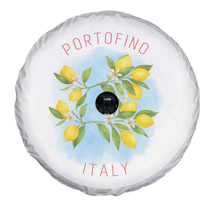 Portofino Italy Lemons Spare Tire Cover Vintage Coastal Europe Travel Summer Vibe Aesthetic TS02 Print Your Wear