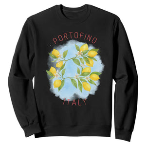 Portofino Italy Lemons Sweatshirt Vintage Coastal Europe Travel Summer Vibe Aesthetic TS02 Black Print Your Wear