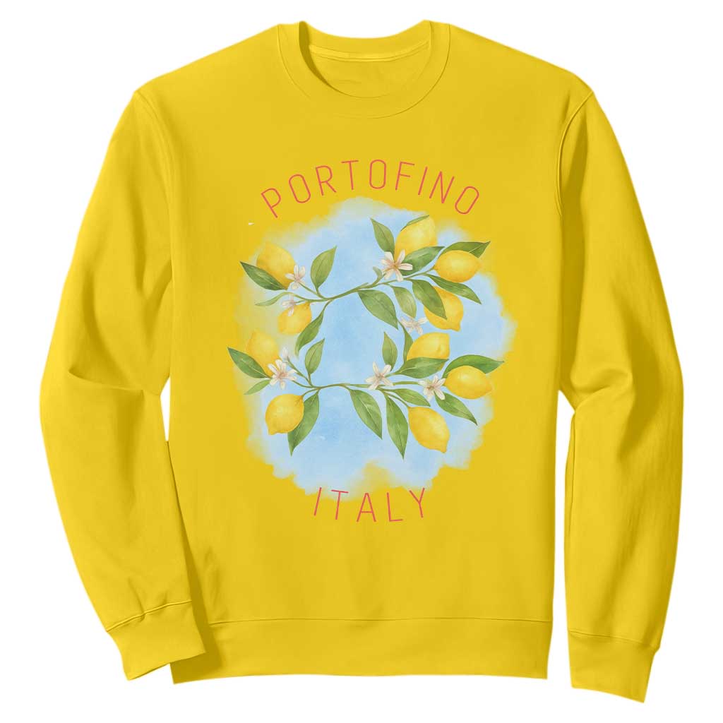 Portofino Italy Lemons Sweatshirt Vintage Coastal Europe Travel Summer Vibe Aesthetic TS02 Daisy Print Your Wear