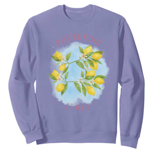 Portofino Italy Lemons Sweatshirt Vintage Coastal Europe Travel Summer Vibe Aesthetic TS02 Violet Print Your Wear